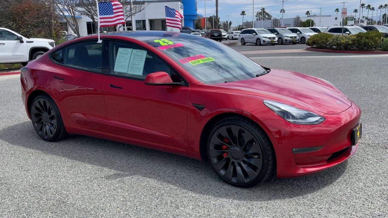 Used 2023 Tesla Model 3 Performance with VIN 5YJ3E1EC6PF707767 for sale in Salinas, CA